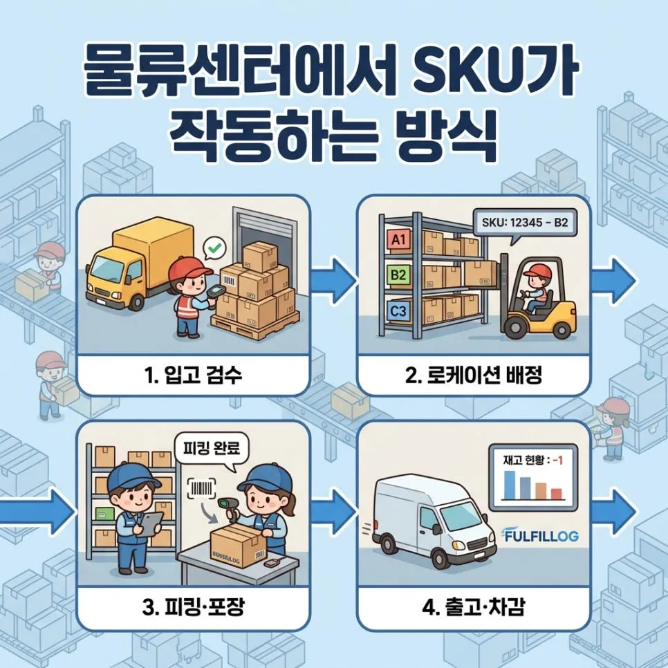 05물류 센터에서 식별 번호가 작동하는 방식 설명 이미지