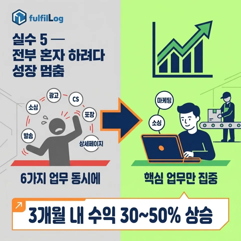 전부 혼자 하려다 →성장이 멈춤 설명 이미지
