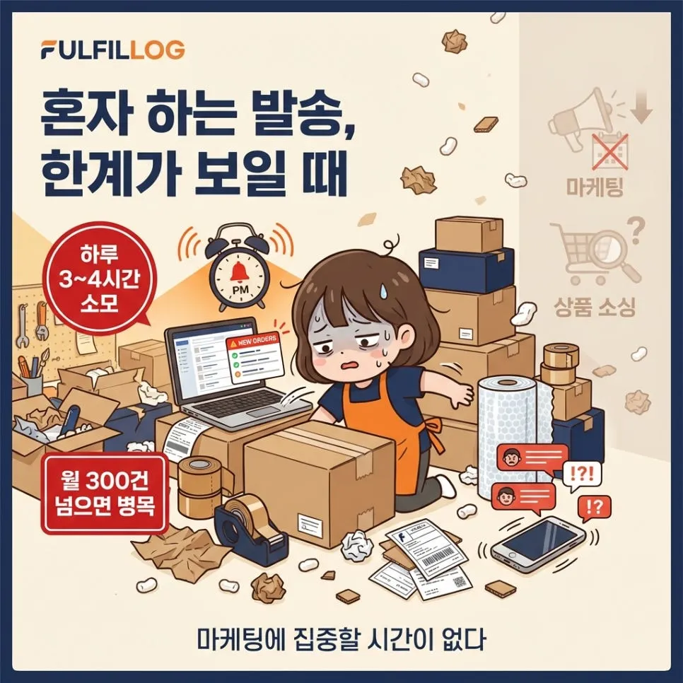 혼자 하는 발송,한계가 보일 때 설명 이미지