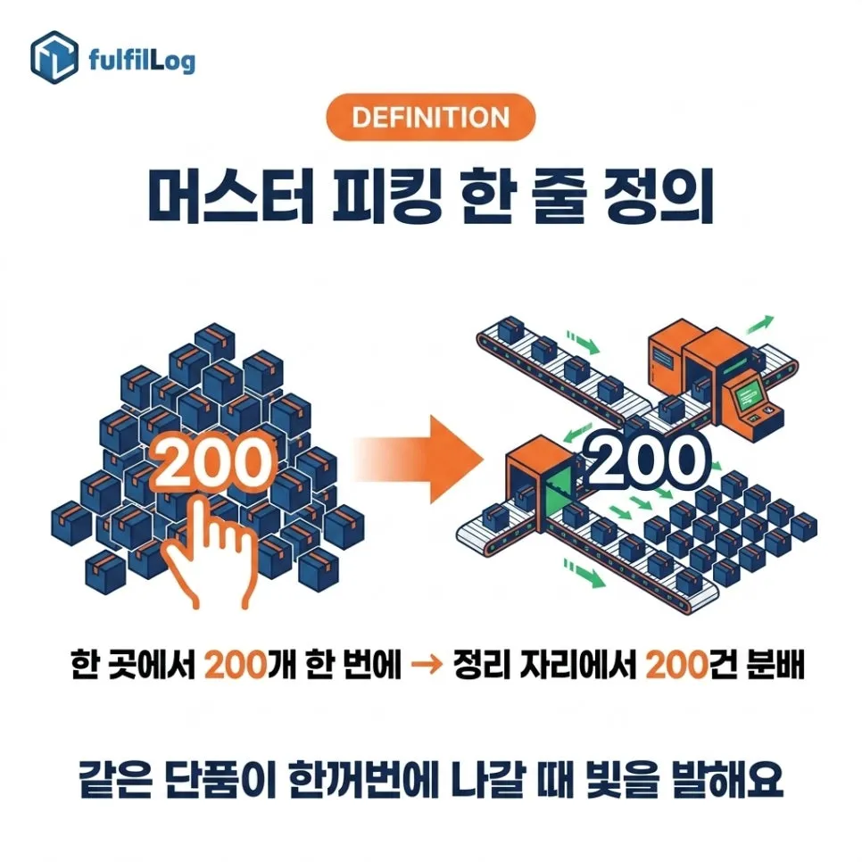 머스터 피킹한 줄 정의 설명 이미지
