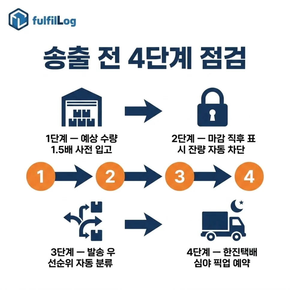 송출 전 4단계 점검 설명 이미지