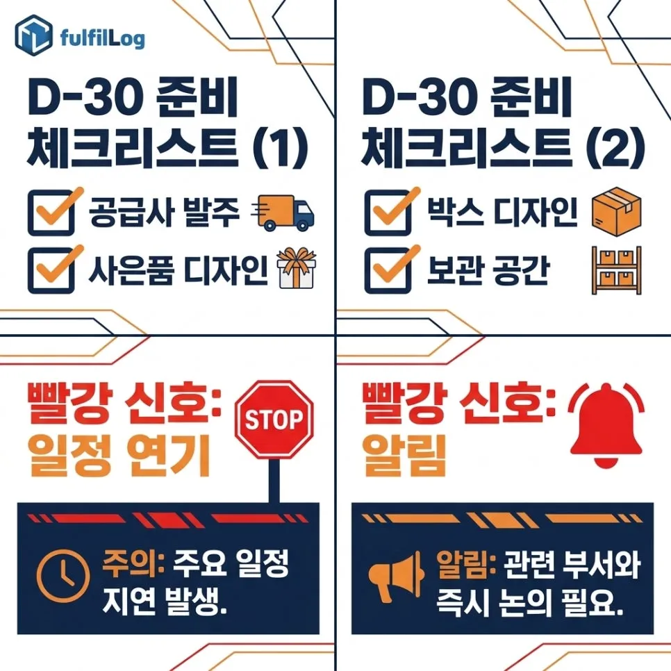 런칭 D-30 — 준비 시작 설명 이미지