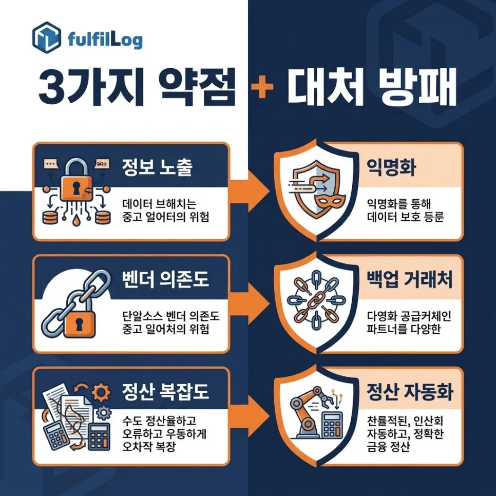 주의점 — 약점 3가지 설명 이미지