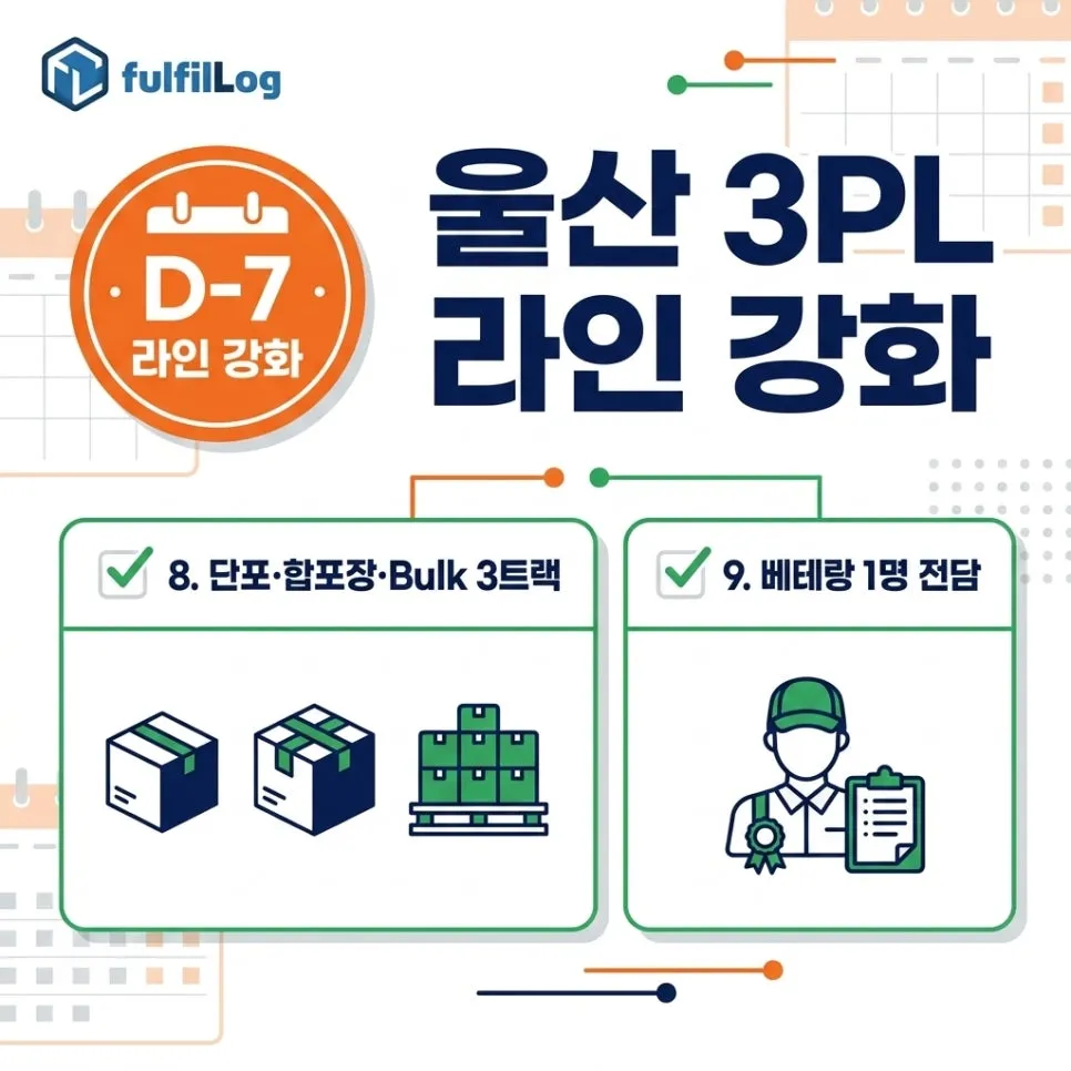 울산 3PL 라인 강화 (D-7) 설명 이미지