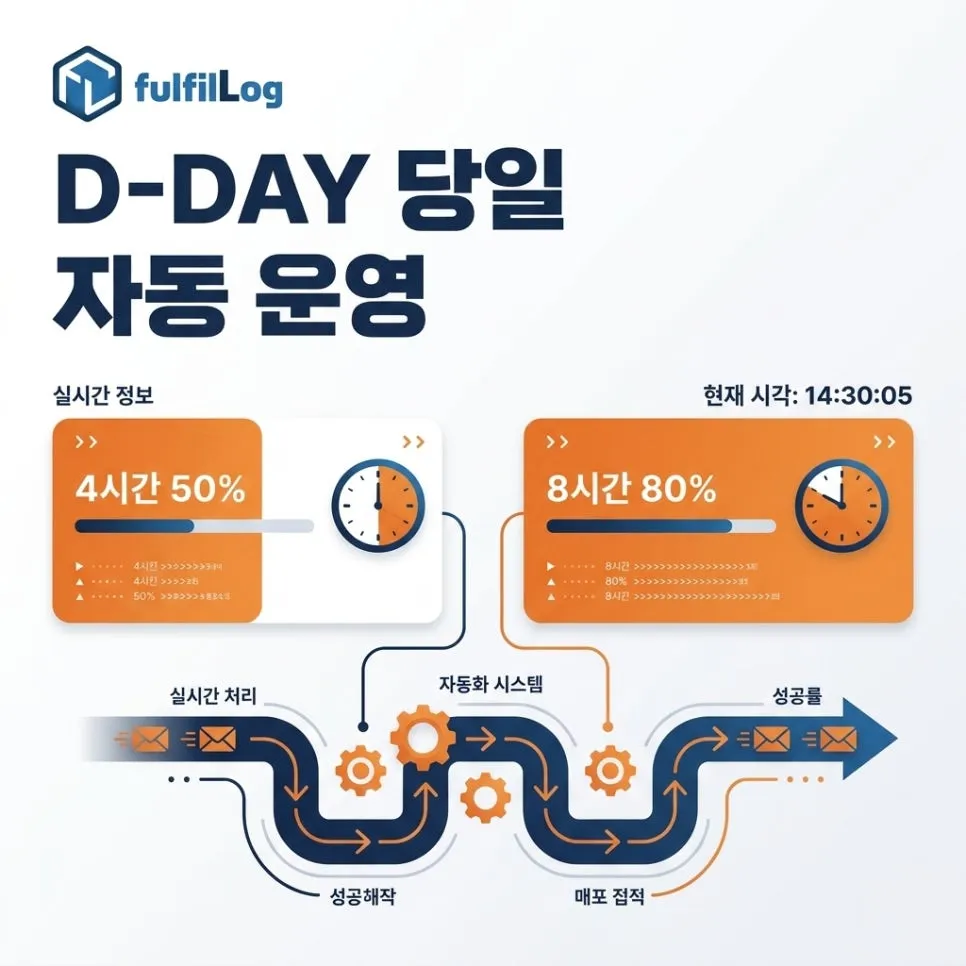 D-Day. 당일 시간 단위 운영 설명 이미지