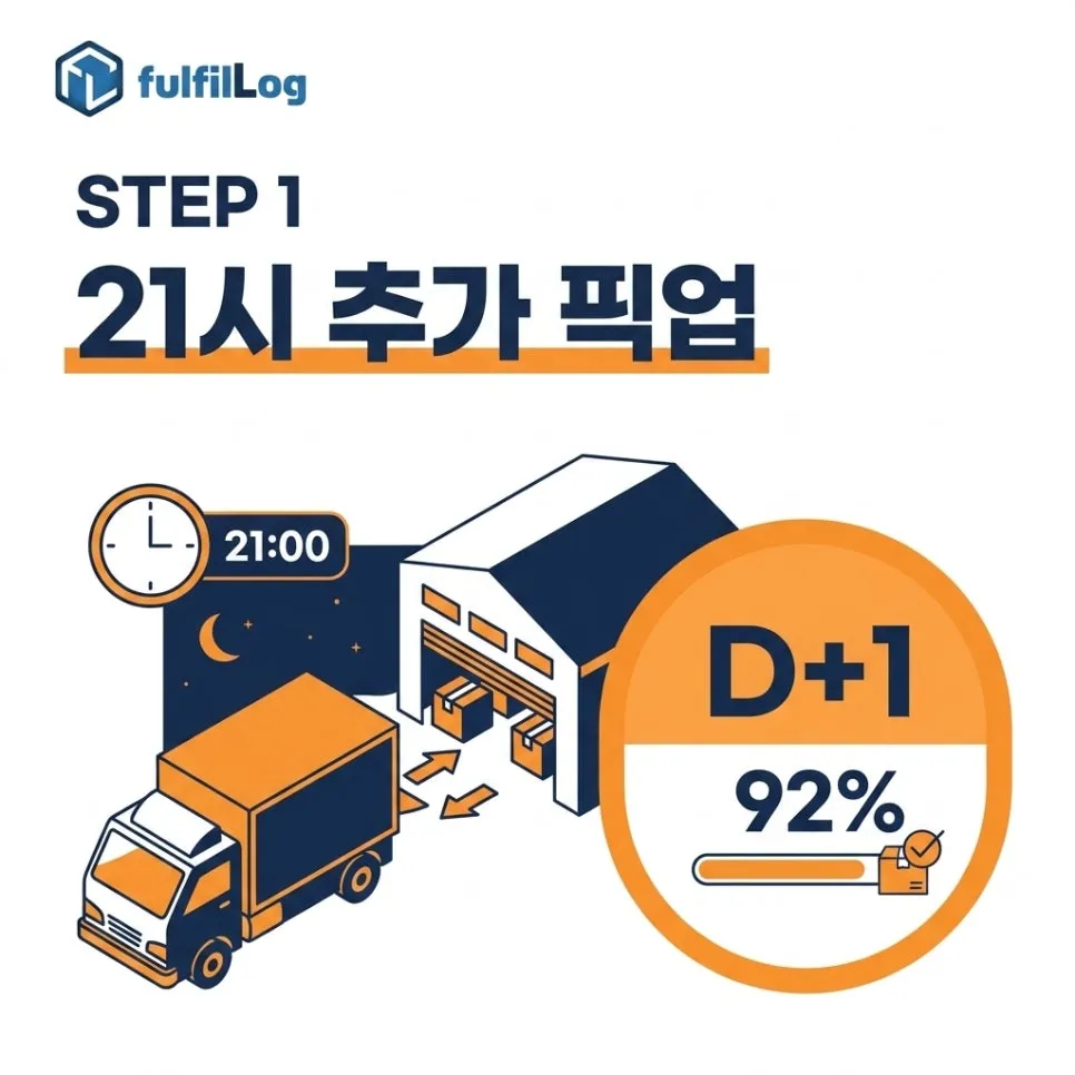 옵션 1. 한진택배 21시 추가 픽업 설명 이미지