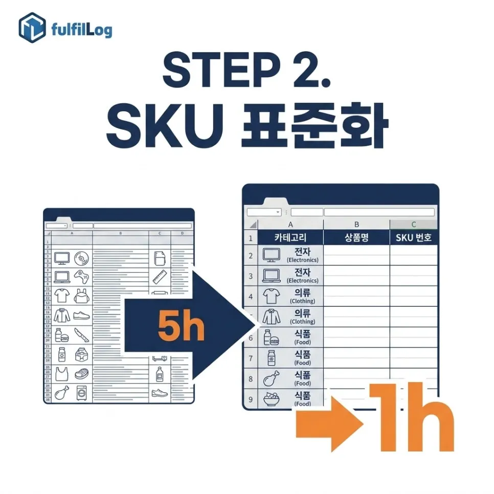 체크 2. SKU 정리·표준화 설명 이미지