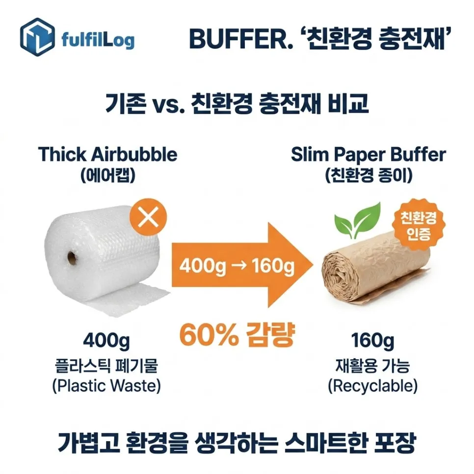 단계 2. 충전재 최소화 + 친환경 대체 설명 이미지
