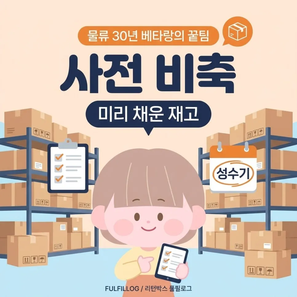 미리 재고를 채워두는 게 절반입니다 설명 이미지