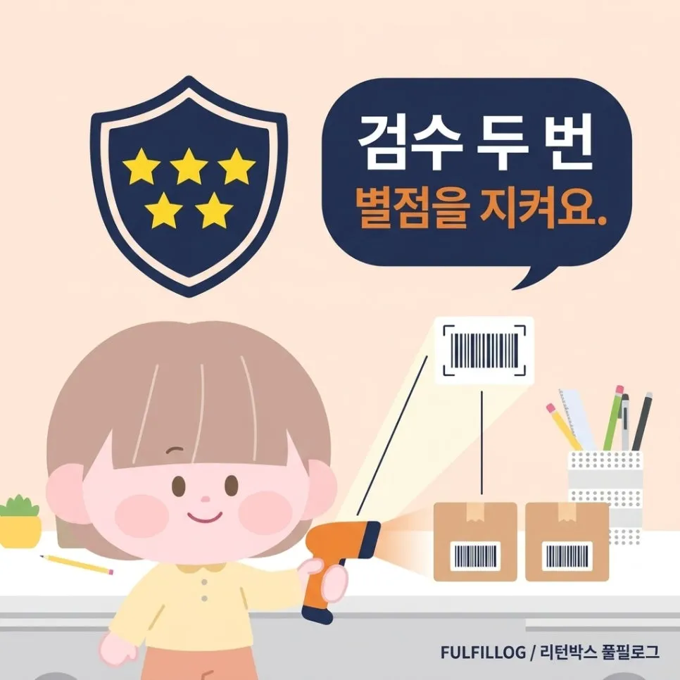 출고 실수가 줄면 별점이 삽니다 설명 이미지