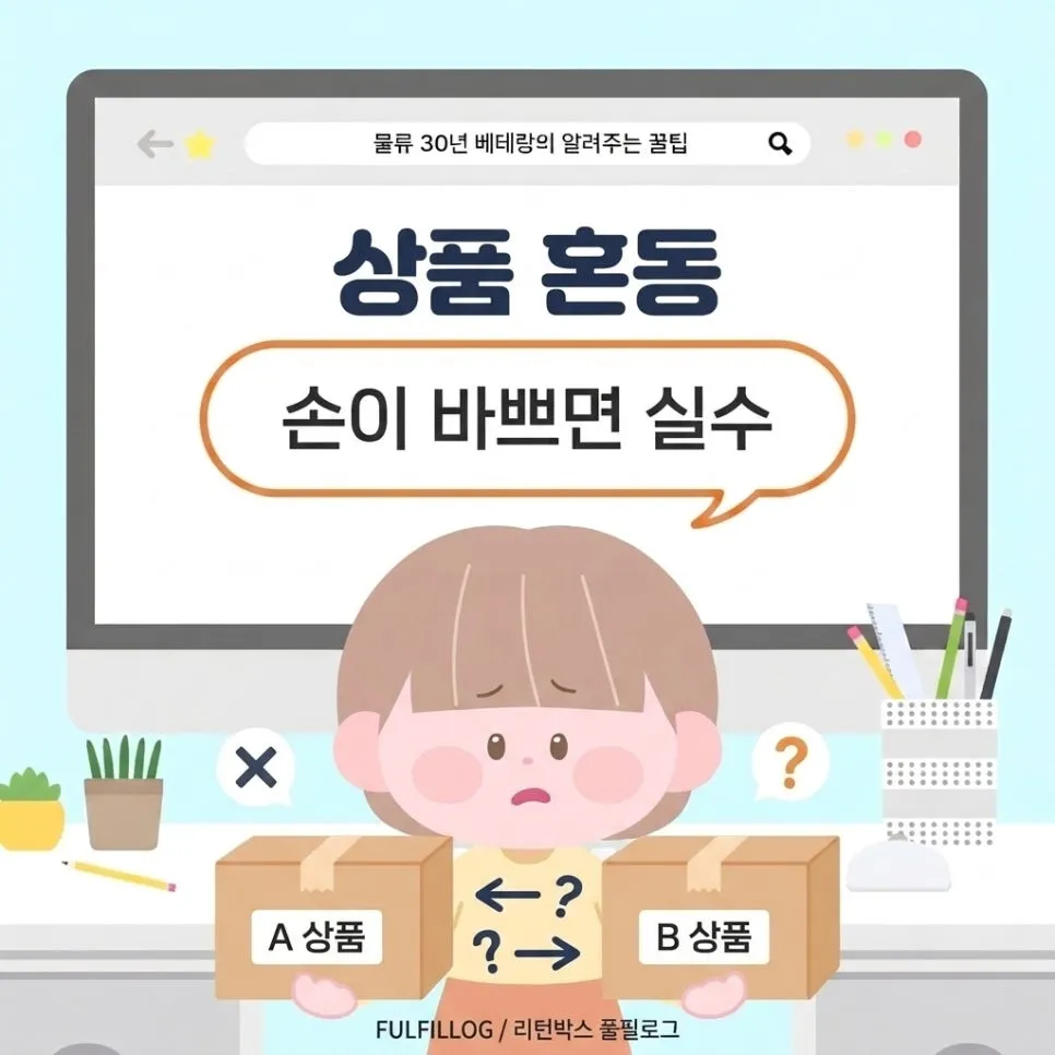 오배송은 손이 바쁠 때 반드시 생겨요 설명 이미지