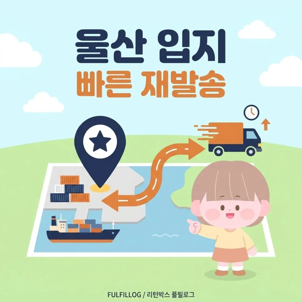 울산이라는 입지가 오배송 부담을 더 낮춰요 설명 이미지