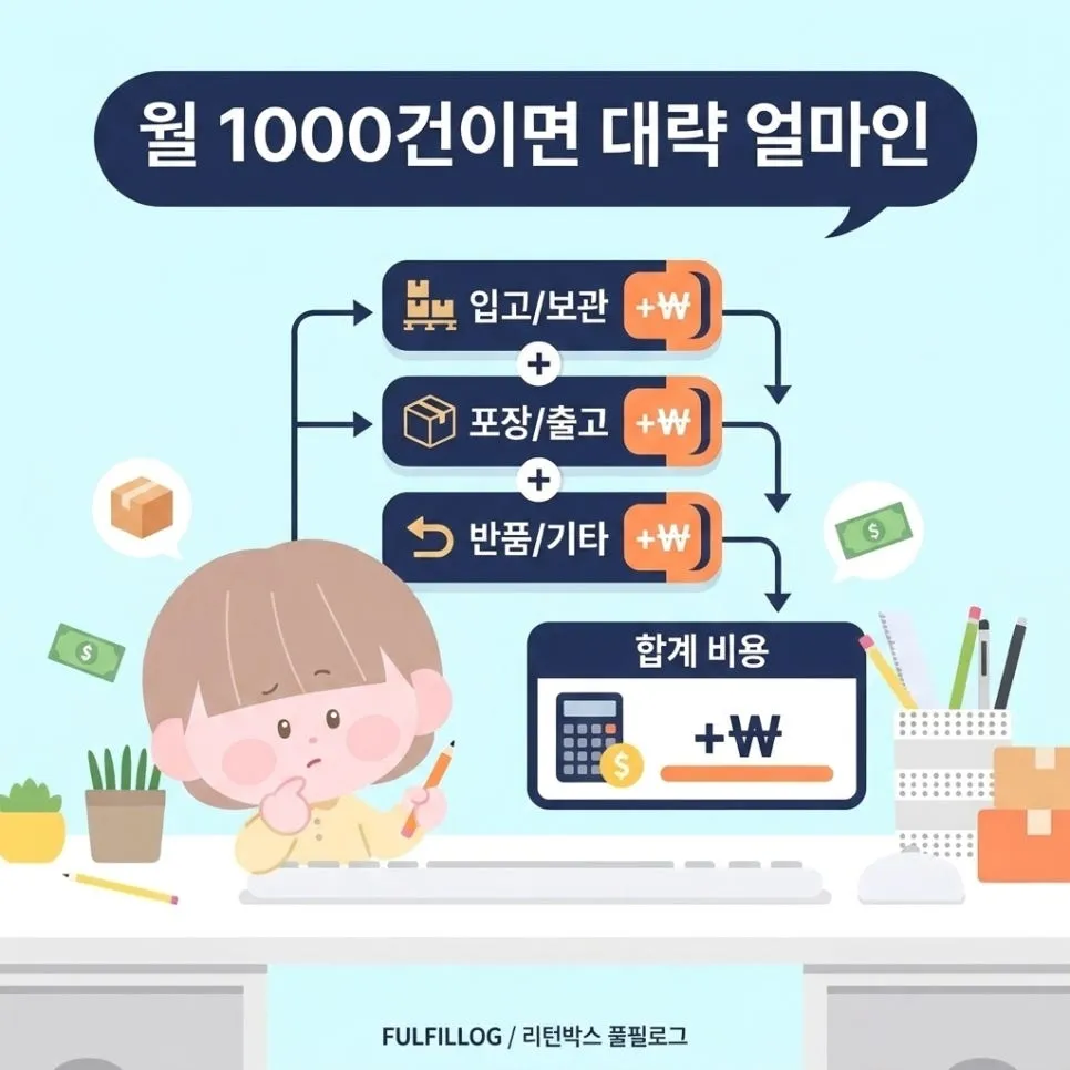 풀필먼트 비용 월 1000건 항목별 실제 계산 (2026) 설명 이미지 2
