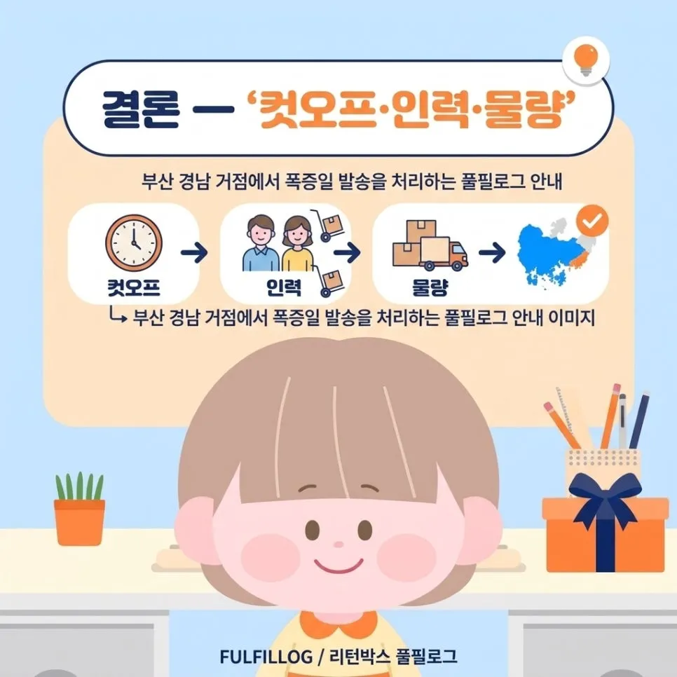 결론 — '컷오프·인력·물량'으로 판단하세요 설명 이미지