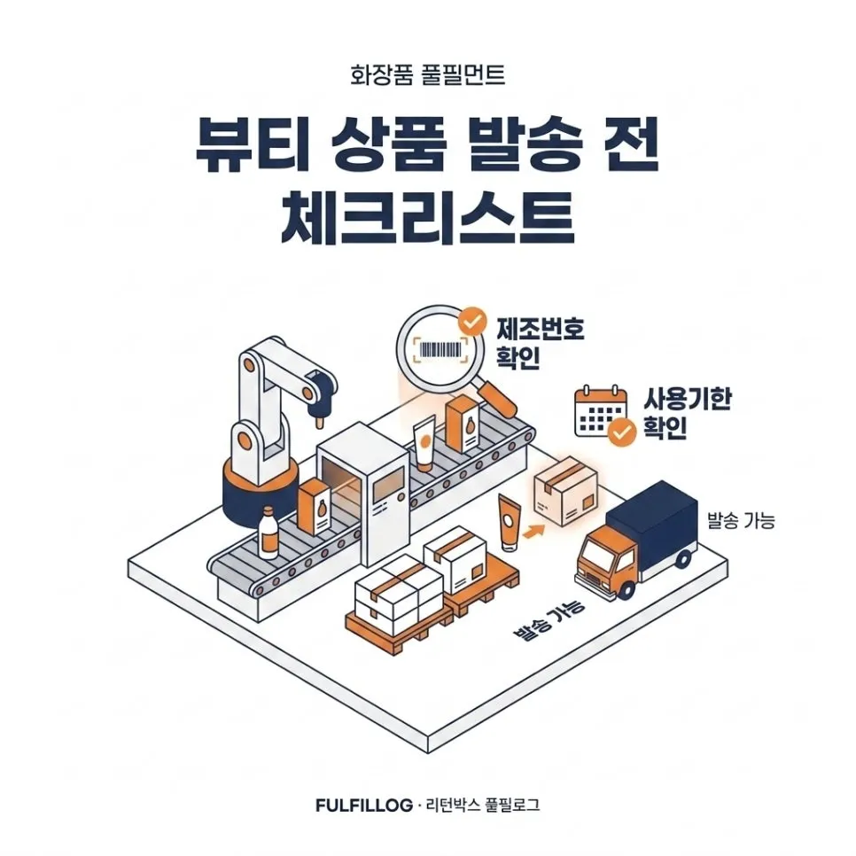 뷰티 상품 발송 전 체크리스트 설명 이미지