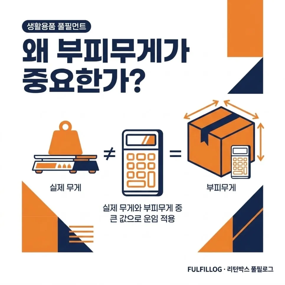 생활용품 풀필먼트 대형·부피 상품 부피무게 운임 (2026) 설명 이미지