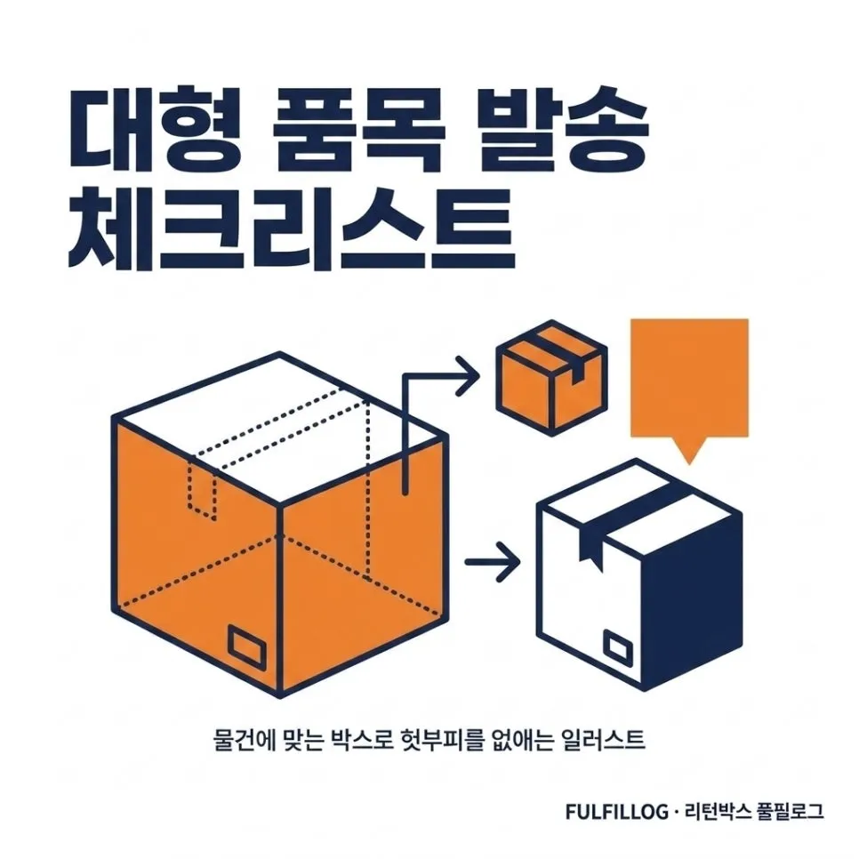 대형 품목 발송 체크리스트 설명 이미지