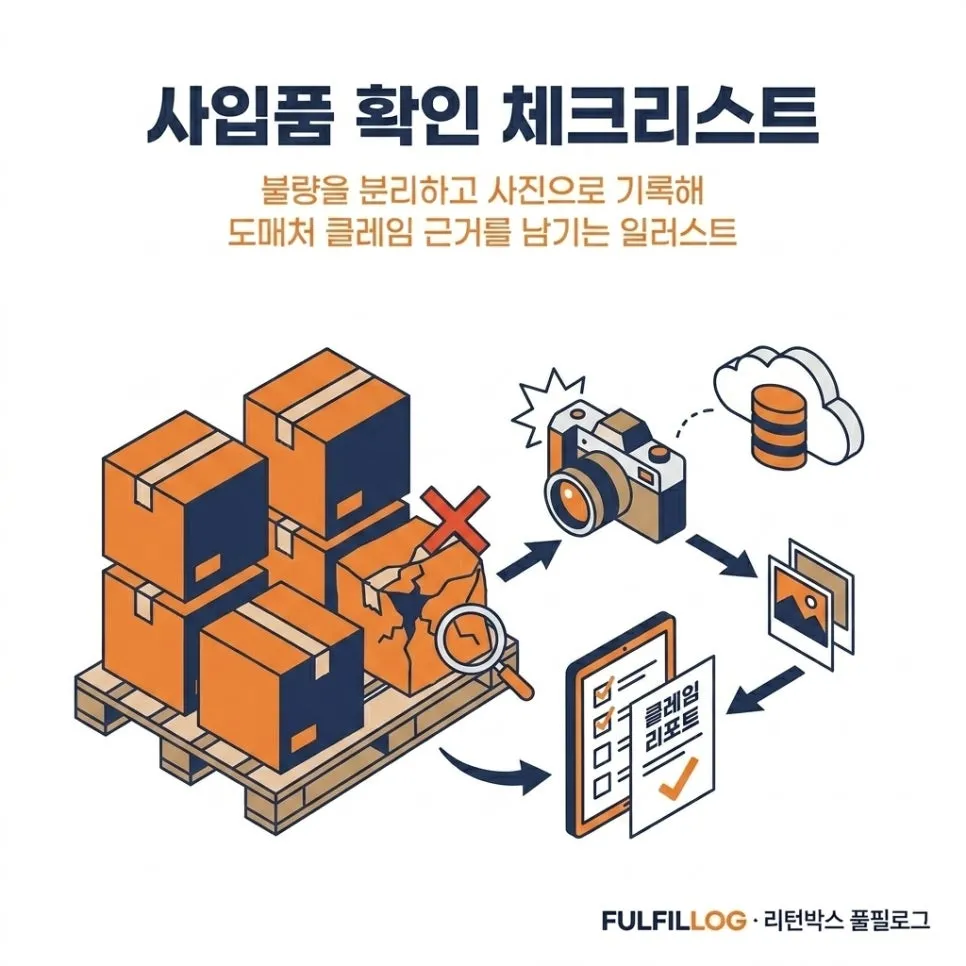 사입품 확인 체크리스트 설명 이미지