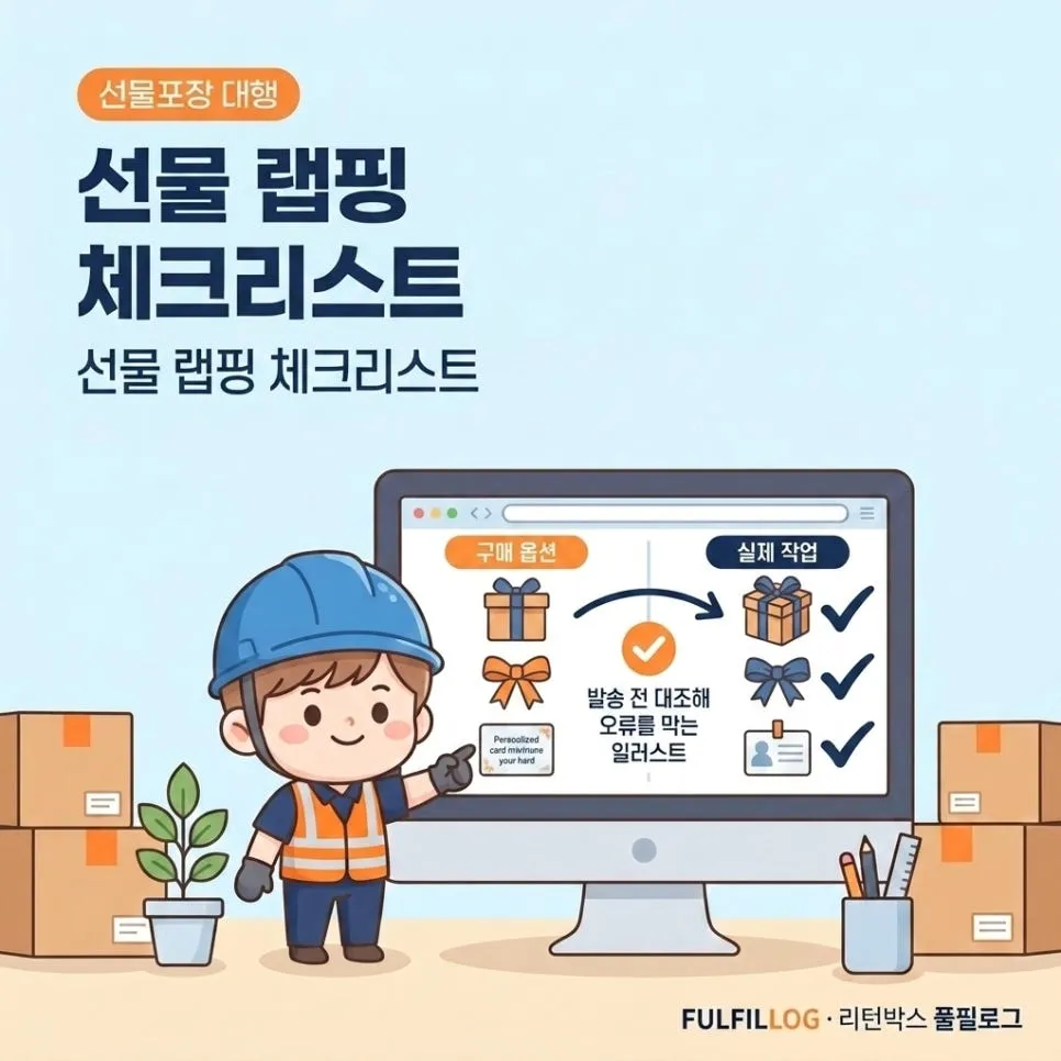 선물 랩핑 체크리스트 설명 이미지