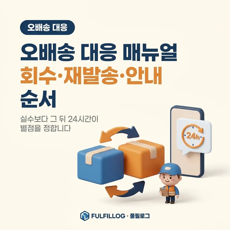 오배송 대응 매뉴얼, 회수·재발송·고객 안내 순서