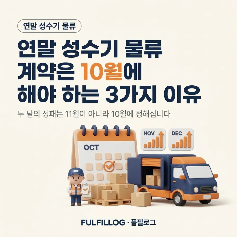 연말 성수기 물류 계약 10월에 해야 하는 3가지 이유