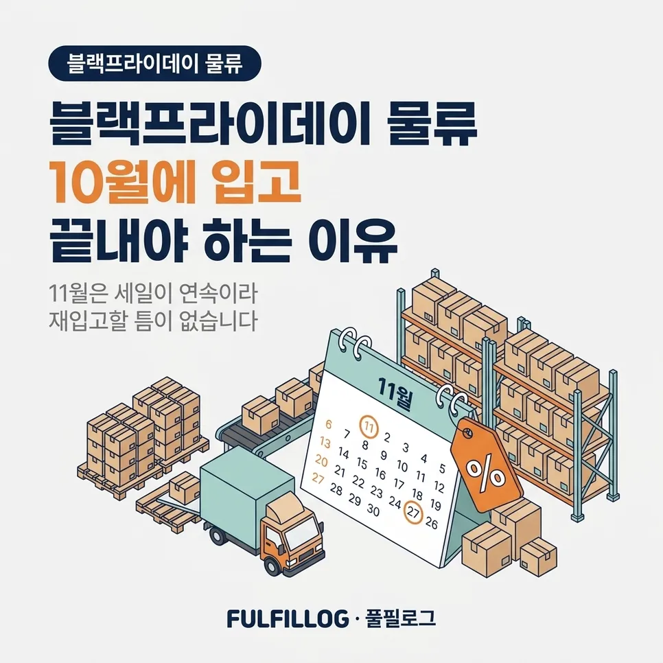 블랙프라이데이 물류 준비, 10월에 입고 끝내야 하는 이유